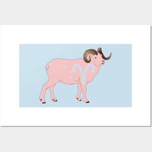 Aries (Baby Pink) Posters and Art